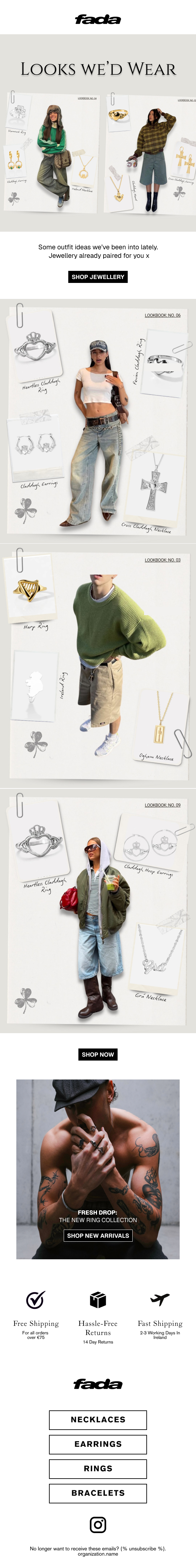 FADA lookbook email