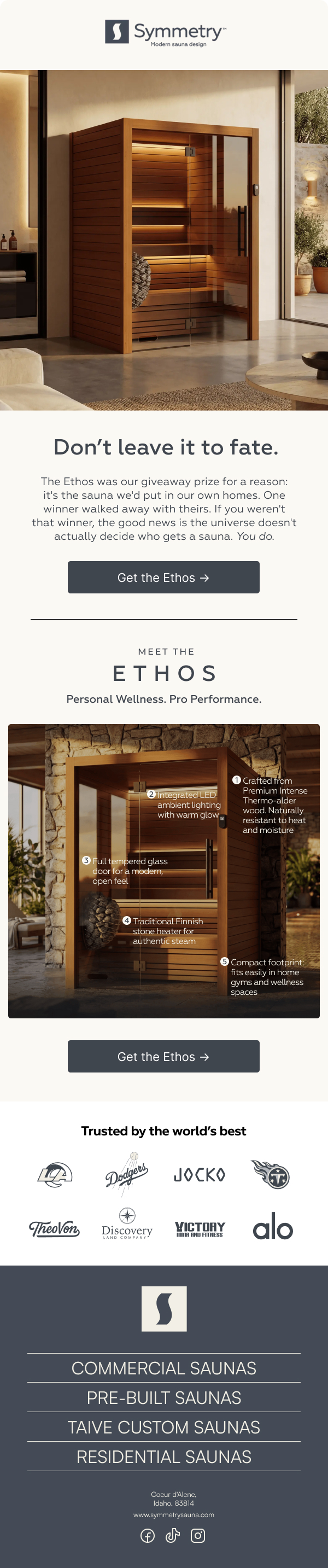 Symmetry Sauna email